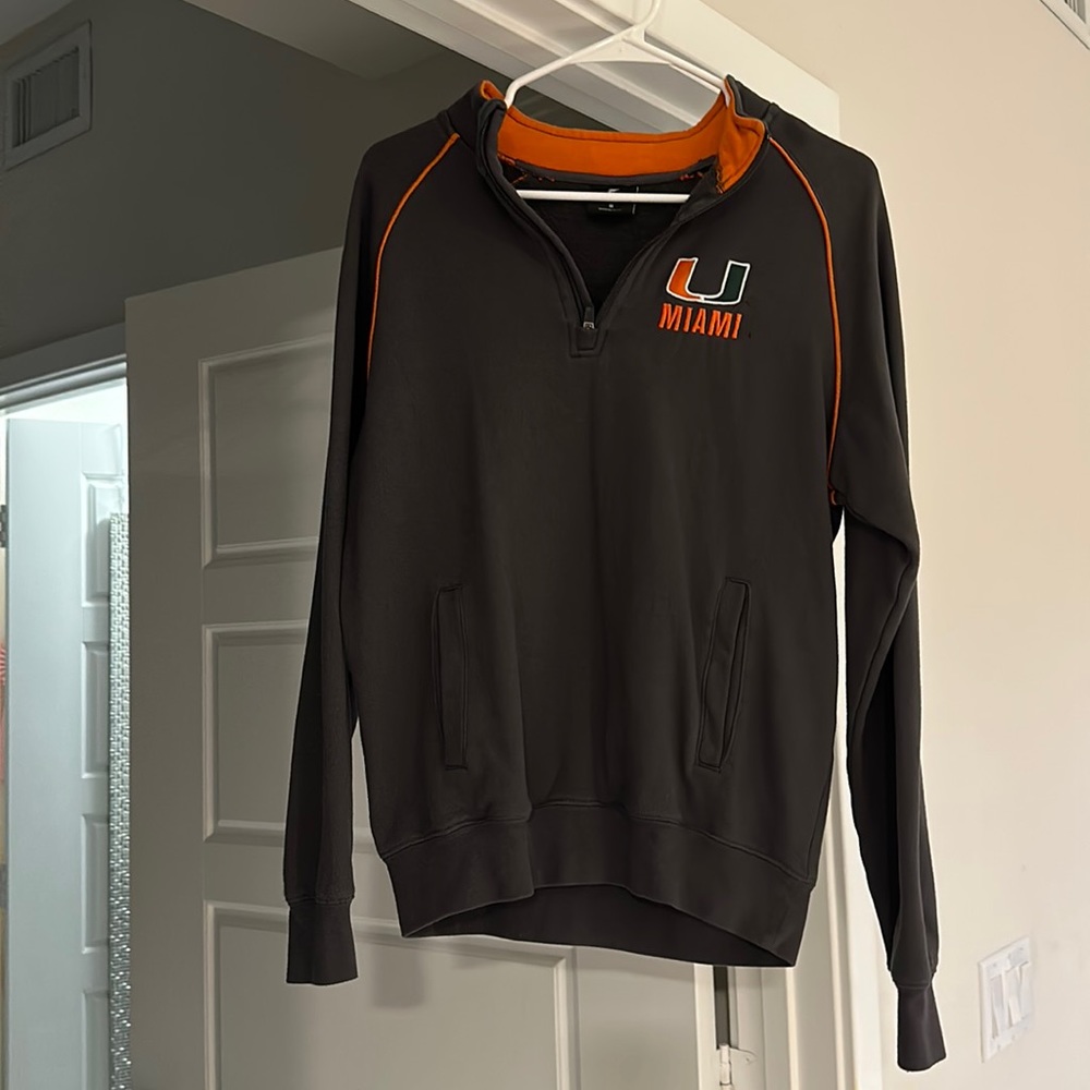 University of Miami Gray Half-zip.